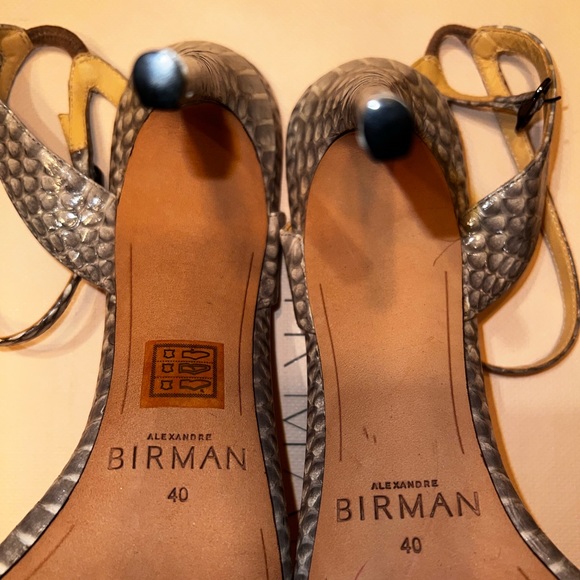 Alexandre Birman Santine Snakeskin Sandals - Picture 4 of 6
